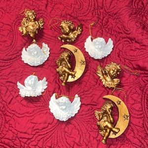 8 Angel ornaments. EUC